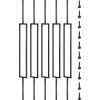 VEVOR Deck Balusters, 10 Pack Metal Deck Spindles, 44"x0.5" Staircase Baluster with Screws, Iron Deck Railing for Wood and Composite Deck, Stylish Bla