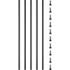 VEVOR Deck Balusters, 16 Pack Metal Deck Spindles, 44"x0.5" Staircase Baluster with Screws, Iron Deck Railing for Wood and Composite Deck, Stylish Bla