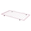 Twin Size Metal House Bed with Twin Size Trundle, Pink