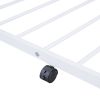 Full Size Metal House Bed with Twin Size Trundle, White
