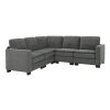 [VIDEO provided][New] 89*89" Oversized Velvet Modern Sectional Sofa,Large L Shaped Upholstered Indoor Furniture with Double Cushions,5 seat Cloud Corn