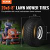 VEVOR Lawn Mower Tires with Rim, 20x8-8" Tubeless Tractor Tires, 2-Pack Tire and Wheel Assembly, S-Turf Pneumatic Tires with 3.5" Offset Hub and 3/4"