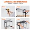 VEVOR Power Tool Organizer, 8 Slot, 3 Layers, Cordless Drill Holder Wall Mount, Battery Charging Station Storage Rack, Multi-Function Garage Organizat