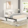 Same as B083119691 Anda Queen Size Ivory Boucle Upholstered Platform Bed with Patented 4 Drawers Storage, Tufted Headboard, Wooden Slat Mattress Suppo