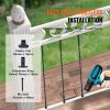 VEVOR Staircase Metal Balusters, 44'' x 1/2" Galvanized Steel Decorative Banister Spindles, 10 Pack Deck Baluster with Hollow Twists, Satin Black Spir