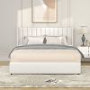 Same as B083119691 Anda Queen Size Ivory Boucle Upholstered Platform Bed with Patented 4 Drawers Storage, Tufted Headboard, Wooden Slat Mattress Suppo