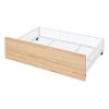 Full Size Metal House Bed with Two Drawers, White