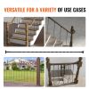 VEVOR Staircase Metal Balusters, 44'' x 1/2" Galvanized Steel Decorative Banister Spindles, 10 Pack Deck Baluster with Hollow Twists, Satin Black Spir