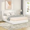 Same as B083119691 Anda Queen Size Ivory Boucle Upholstered Platform Bed with Patented 4 Drawers Storage, Tufted Headboard, Wooden Slat Mattress Suppo