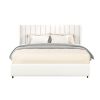 Same as B083119691 Anda Queen Size Ivory Boucle Upholstered Platform Bed with Patented 4 Drawers Storage, Tufted Headboard, Wooden Slat Mattress Suppo
