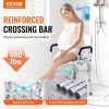 VEVOR Shower Chair Seat with Padded Arms and Back, Shower Stool with Reinforced CrossBar, Adjustable Height Bench Bath Chair for Elderly Disabled, Sho