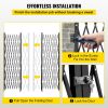 VEVOR Double Folding Security Gate, 6-1/2' H x 12' W Folding Door Gate, Steel Accordion Security Gate, Flexible Expanding Security Gate, 360¬∞ Rolling