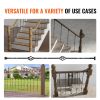 VEVOR Staircase Metal Balusters, 44'' x 1/2" Galvanized Steel Decorative Banister Spindles, 10 Pack Deck Baluster with Hollow Double Baskets, Spiral S