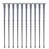 VEVOR Staircase Metal Balusters, 44'' x 1/2" Galvanized Steel Decorative Banister Spindles, 10 Pack Deck Baluster with Hollow Twists, Satin Black Spir