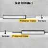 VEVOR Deck Balusters, 10 Pack Metal Deck Spindles, 44"x0.5" Staircase Baluster with Screws, Iron Deck Railing for Wood and Composite Deck, Stylish Bla
