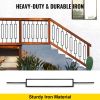 VEVOR Deck Balusters, 10 Pack Metal Deck Spindles, 44"x0.5" Staircase Baluster with Screws, Iron Deck Railing for Wood and Composite Deck, Stylish Bla