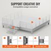 VEVOR Cable Railing Post, 42" x 2" x 2" Steel 30¬∞ Angled Hole Stair Railing Post, 12 Pre-Drilled Holes, SUS304 Stainless Steel Cable Rail Post with H