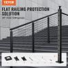 VEVOR Cable Railing Post, 36" x 1" x 2" Steel 30¬∞ Angled Hole Stair Railing Post, 10 Pre-Drilled Holes, SUS304 Stainless Steel Cable Rail Post with H