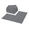 12 x 12 Inch Gray Interlocking Deck Tiles Plastic Waterproof Outdoor All Weather Anti-slip Bathroom Shower Balcony Porch Strong Weight Capacity Upto 6