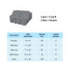 12 x 12 Inch Gray Interlocking Deck Tiles Plastic Waterproof Outdoor All Weather Anti-slip Bathroom Shower Balcony Porch Strong Weight Capacity Upto 6