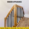 VEVOR Deck Balusters, 16 Pack Metal Deck Spindles, 29.5"x1" Staircase Baluster with Screws, Aluminum Alloy Deck Railing for Wood and Composite Deck, S
