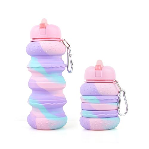 Sports Water Bottle, Silicone Collapsible Spherical Drinking Mug, Leak-proof Squeezable Shockproof, Basketball Soccer Baseball Billiards Volleyball Go