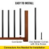 VEVOR Deck Balusters, 101 Pack Metal Deck Spindles, 26"x0.75" Staircase Baluster with Screws, Aluminum Alloy Deck Railing for Wood and Composite Deck,